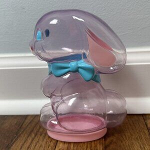 Vintage Hallmark Cards Easter Blow Mold Bunny Pink Rabbit Candy Container Decor